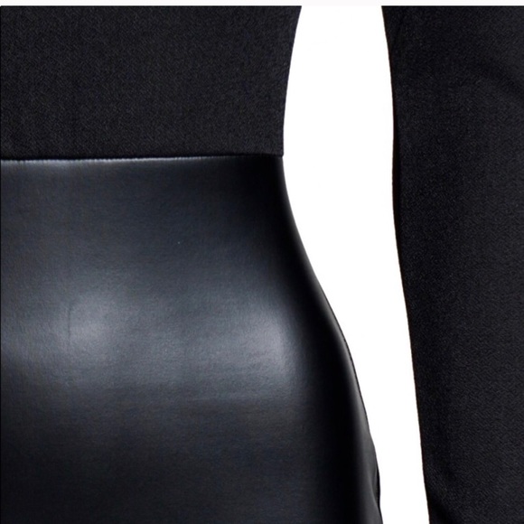 ✨Just In!✨Long Sleeve Vegan Leather Black Dress - Picture 6 of 6